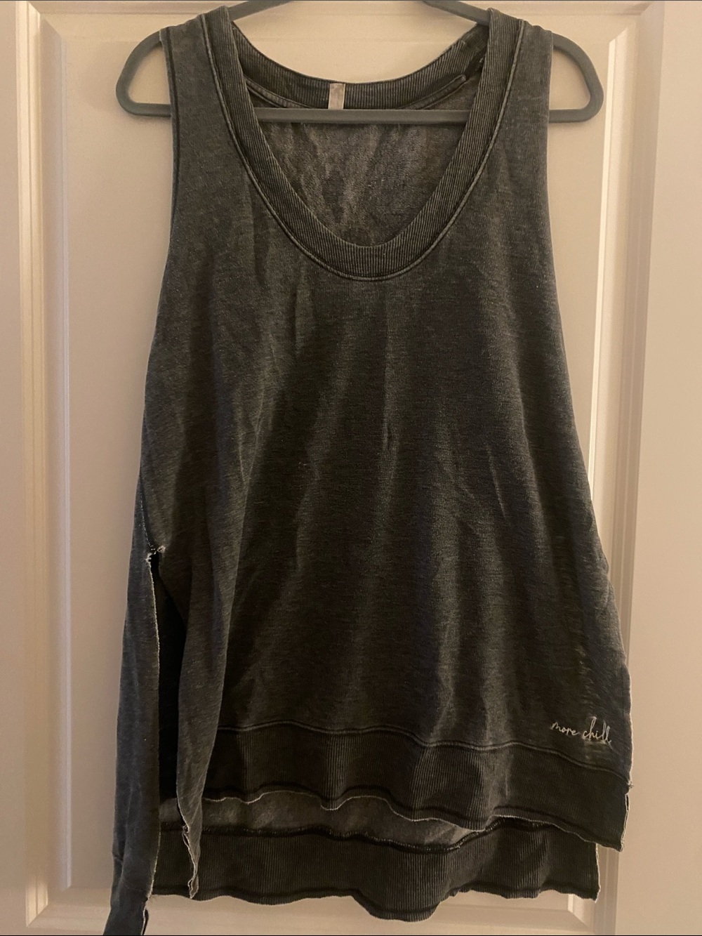 Free People Washed Charcoal Gray Tank